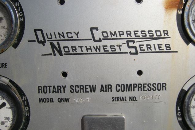 Quincy Compressor 740B       650H Air Compressor